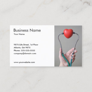 Stethoscope and Heart Business Card Template