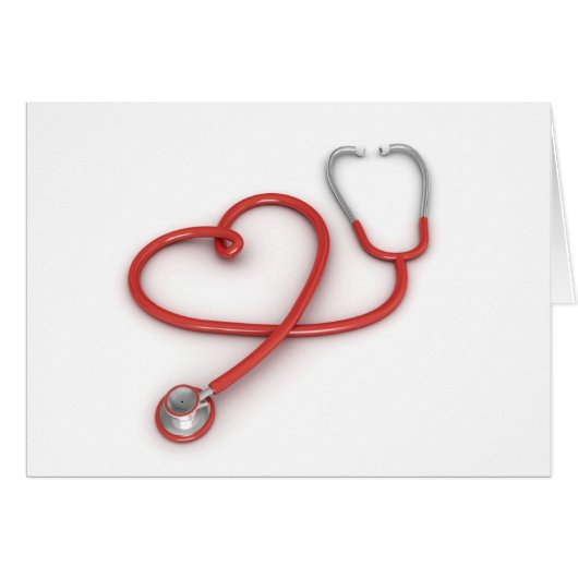 Stethoscope and Heart Cards (Front Horizontal)