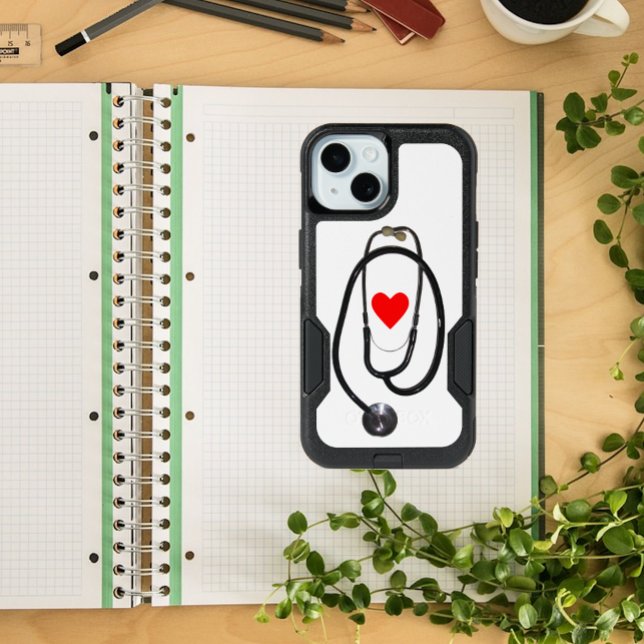 Stethoscope and Heart iPhone 15 Case (Creator Uploaded)