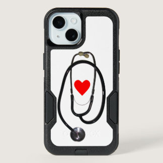 Stethoscope and Heart iPhone 15 Case