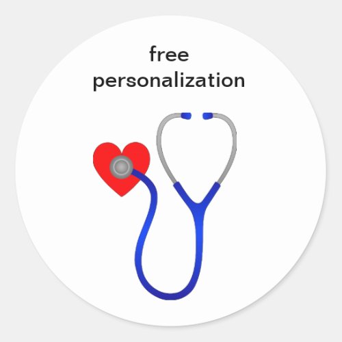 Stethoscope and Heart Stickers