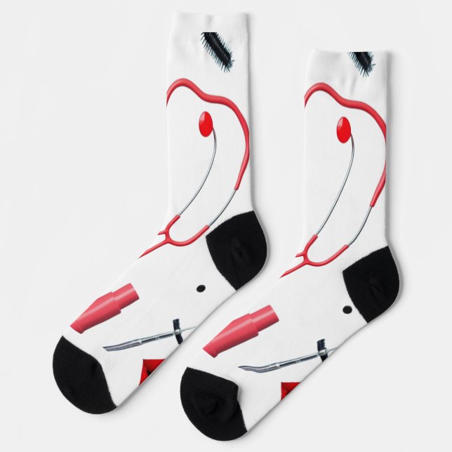 Stethoscope and makeup socks (Left)