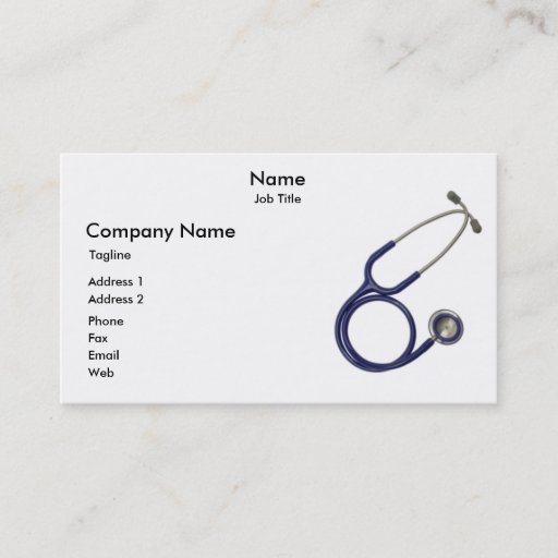 Customizable Stethoscope Business Card