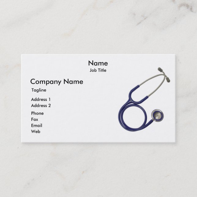 Stethoscope Business Card (Front)