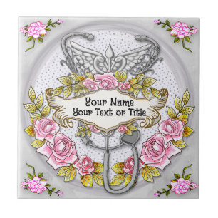 Stethoscope caduceus nurse  ceramic tile