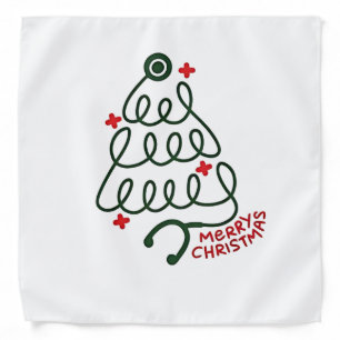Stethoscope Christmas Tree Lights Nursing Scrubs  Bandana