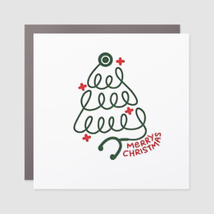 Stethoscope Christmas Tree Lights Nursing Scrubs  Car Magnet