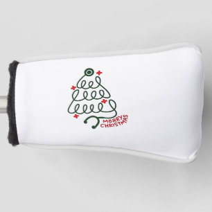Stethoscope Christmas Tree Lights Nursing Scrubs Golf Head Cover