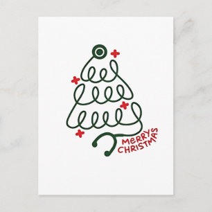 Stethoscope Christmas Tree Lights Nursing Scrubs Invitation Postcard