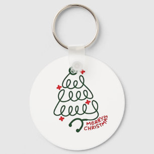 Stethoscope Christmas Tree Lights Nursing Scrubs Keychain