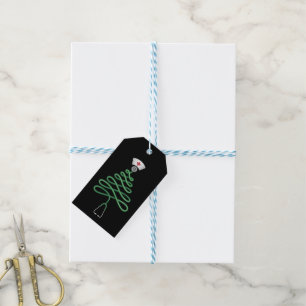 Stethoscope Christmas Tree Nurse Scrub Xmas Gift Tags