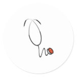 Stethoscope Classic Round Sticker