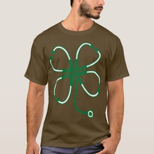 Stethoscope Clover Lucky St Patrick_s Day _Doctor  T_Shirt