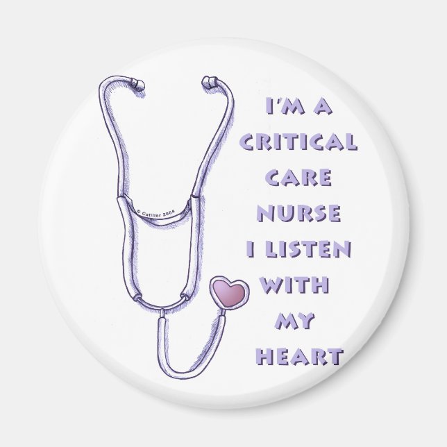 Stethoscope Critical Care Nurse Magnet (Front)