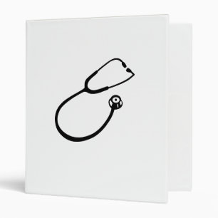 Stethoscope doctor 3 ring binder