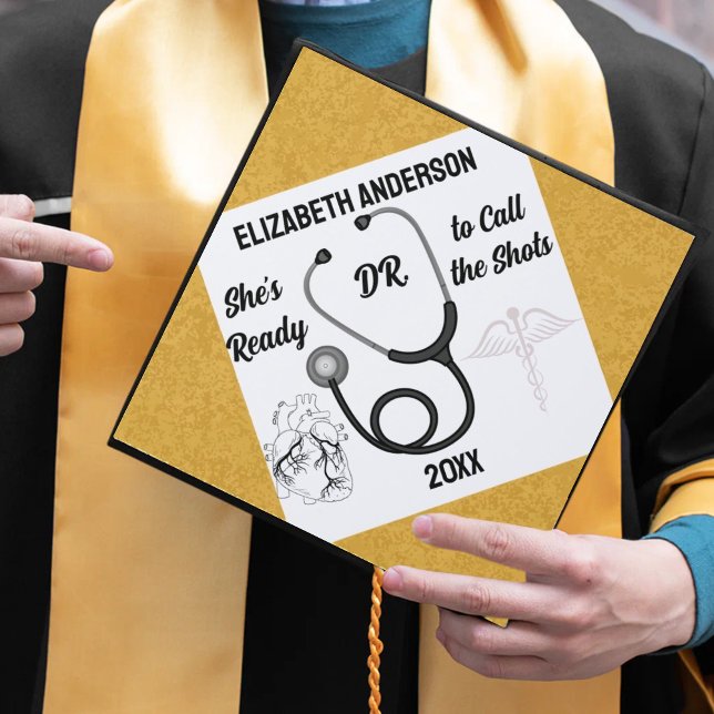 Stethoscope Doctor Graduation DR Grad Gift Graduation Cap Topper (Creator Uploaded)
