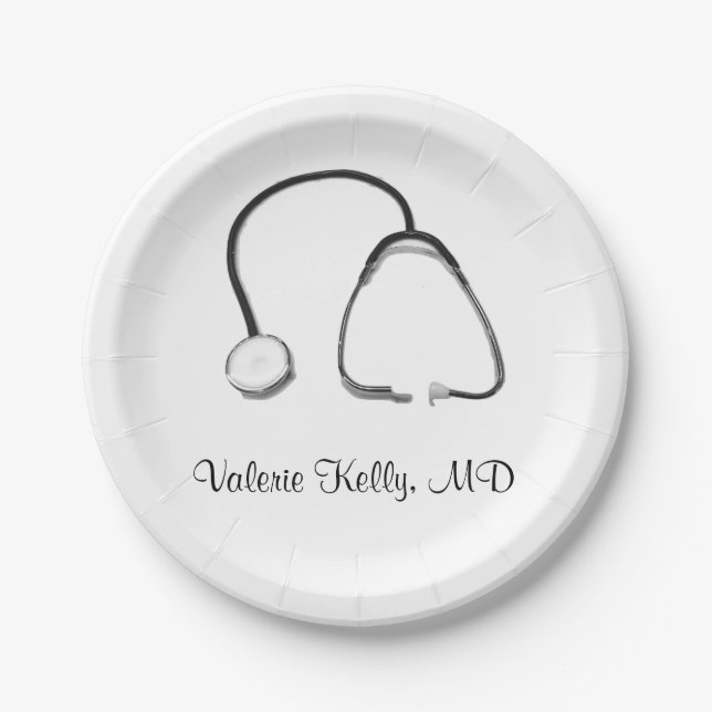 Stethoscope Doctor Nurse Medical 4Kelly Paper Plates (Front)
