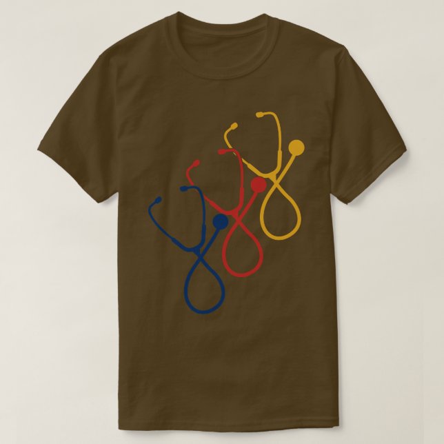 Stethoscope Doctor Nurse T-Shirt (Design Front)