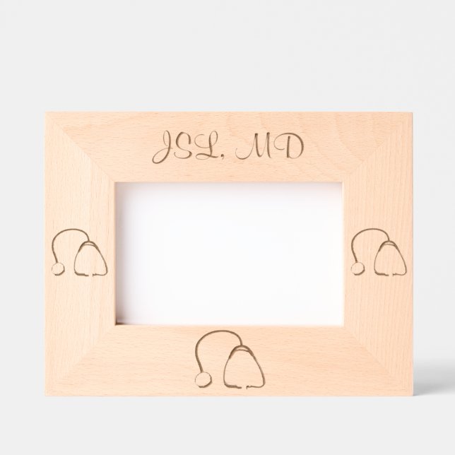 Stethoscope Doctors Nurses Healthcare Laser Engraved Frames (Front)