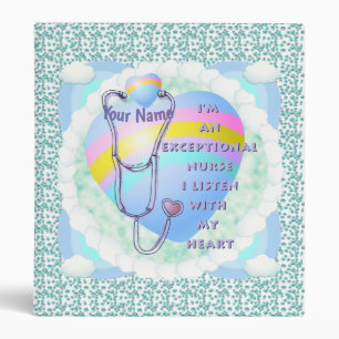 Stethoscope exceptional nurse  3 ring binder