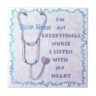 Stethoscope exceptional nurse  ceramic tile