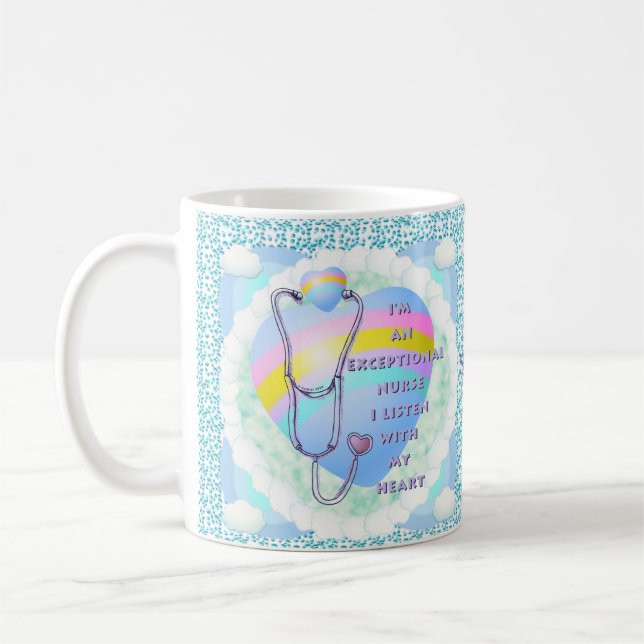 Stethoscope exceptional nurse  coffee mug (Left)
