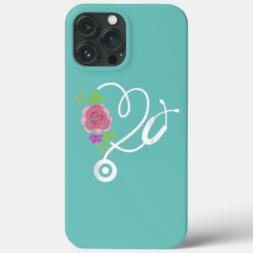 Stethoscope Flower Doctor Nurse Physical iPhone 13 Pro Max Case