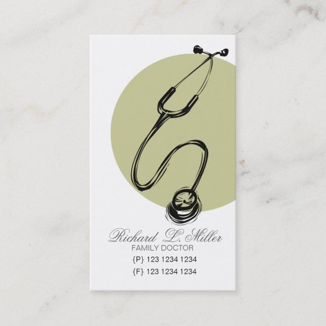 Stethoscope Hand Drawing Medicine Appointment (Front)