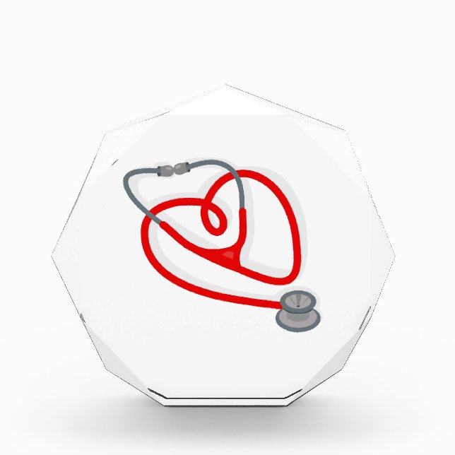 Stethoscope Heart Acrylic Award (Front)