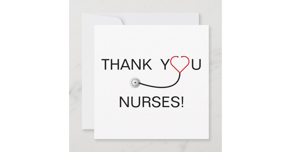 Stethoscope Heart Nurse Thank You | Zazzle