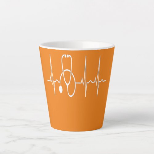 Stethoscope Heartbeat EKG Nurse Medical Doctor Latte Mug