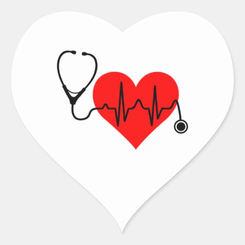 Stethoscope Heartbeat Heart Heart Sticker