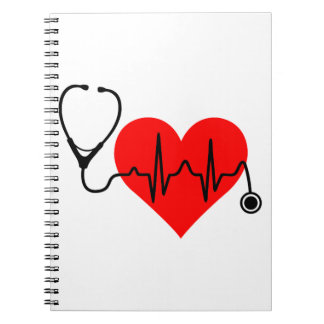 Stethoscope Heartbeat Heart Notebook