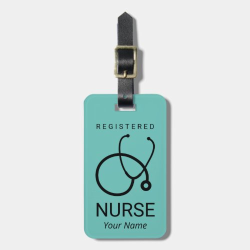 Stethoscope luggage tag gift for nurse or doctor