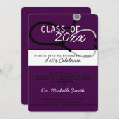 Stethoscope Medical Doctor Graduation Announcement (Front/Back)