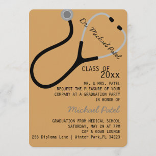 Stethoscope Medical Doctor Graduation Announcement