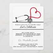 Stethoscope Medical Doctor Graduation Announcement (Front/Back)