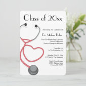 Stethoscope Medical School Graduation Announcement (Standing Front)