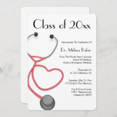 Stethoscope Medical School Graduation Announcement (Front/Back)