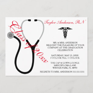 Stethoscope Medical School Graduation Announcement