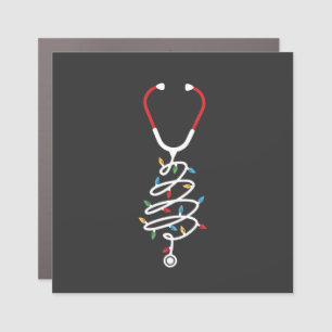 Stethoscope Medical Supplies Christmas Tree Lights Car Magnet