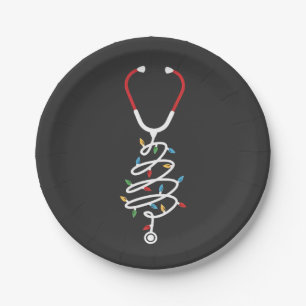 Stethoscope Medical Supplies Christmas Tree Lights Paper Plates