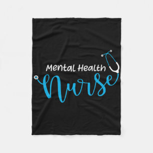 Stethoscope Mental Health Nurse Fleece Blanket