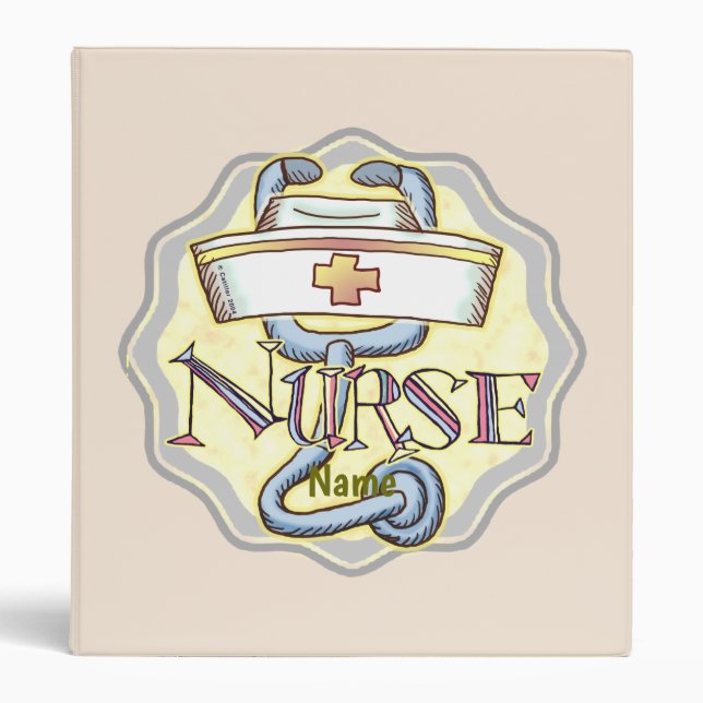 Stethoscope nurse  3 ring binder (Front)