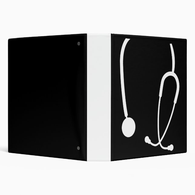 Stethoscope Nurse Doctor Funny Nurse 3 Ring Binder (Background)
