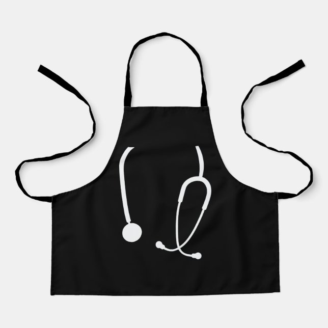 Stethoscope Nurse Doctor Funny Nurse Apron (Front)
