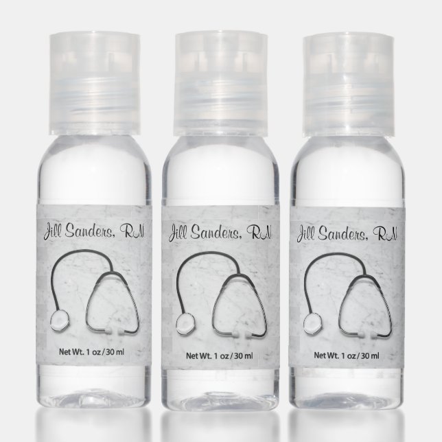 Stethoscope Nurse Doctor Health Travel Bottle Set Hand Sanitizer (Set)