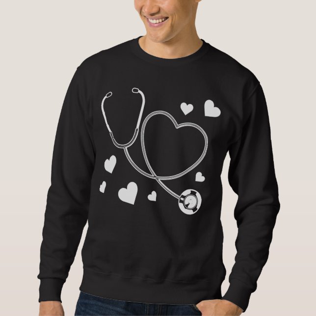 Stethoscope Nurse Love Hospital Sweatshirt (Front)
