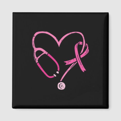 Stethoscope Nurse Medical Breast Cancer Awareness  Magnet