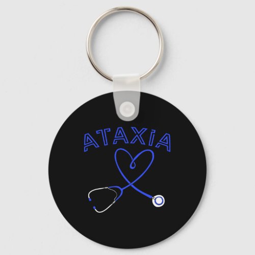 Stethoscope Nurse Neurological Hemiataxia Ribbon  Keychain